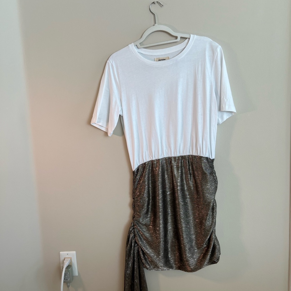 Elegant White and Silver Dress